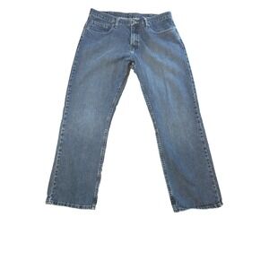 Wrangler Jeans Mens 36x30 Blue Premium Denim 97LRWBI Straight Leg Relaxed Fit